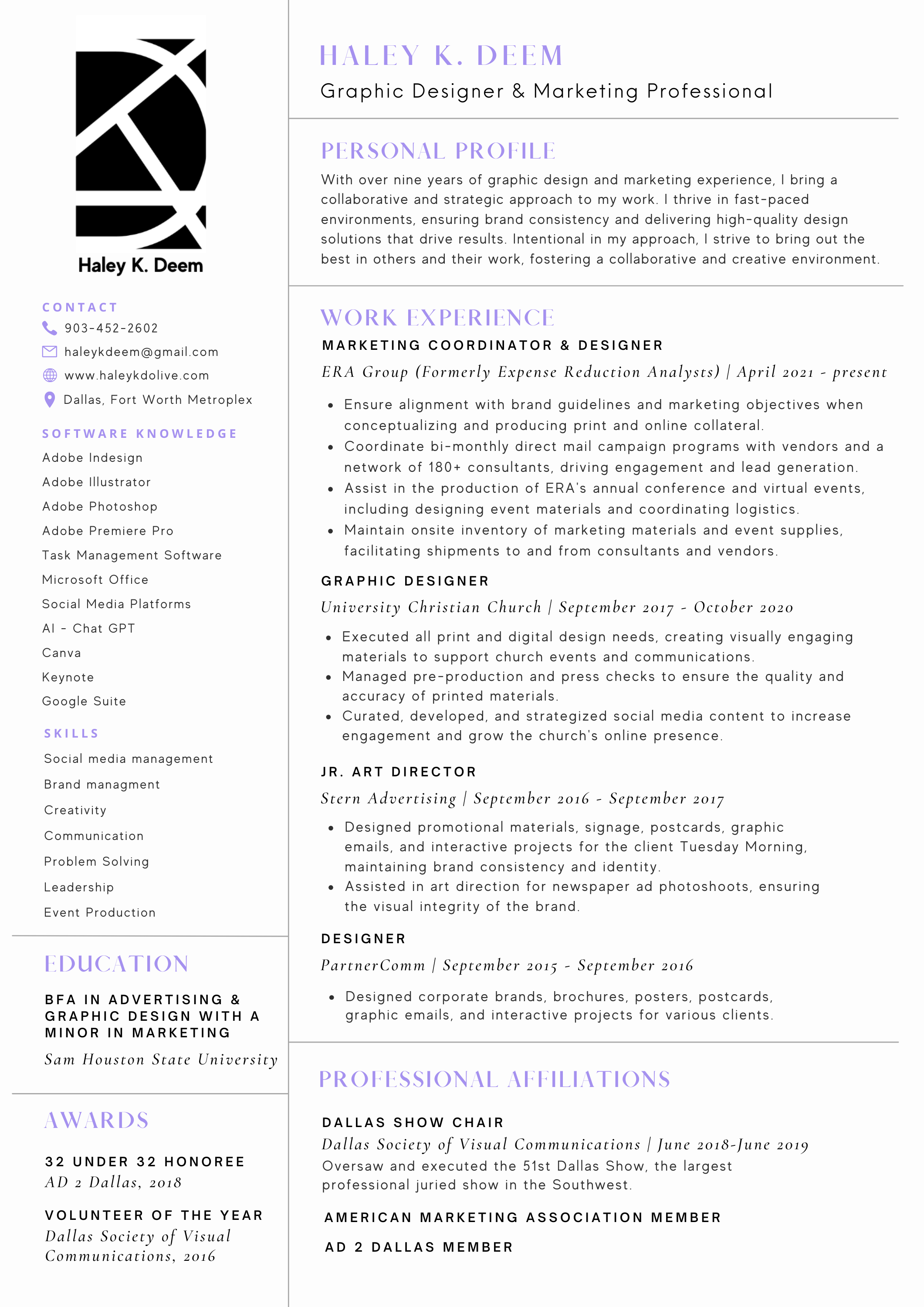 Haley Deem - Resume